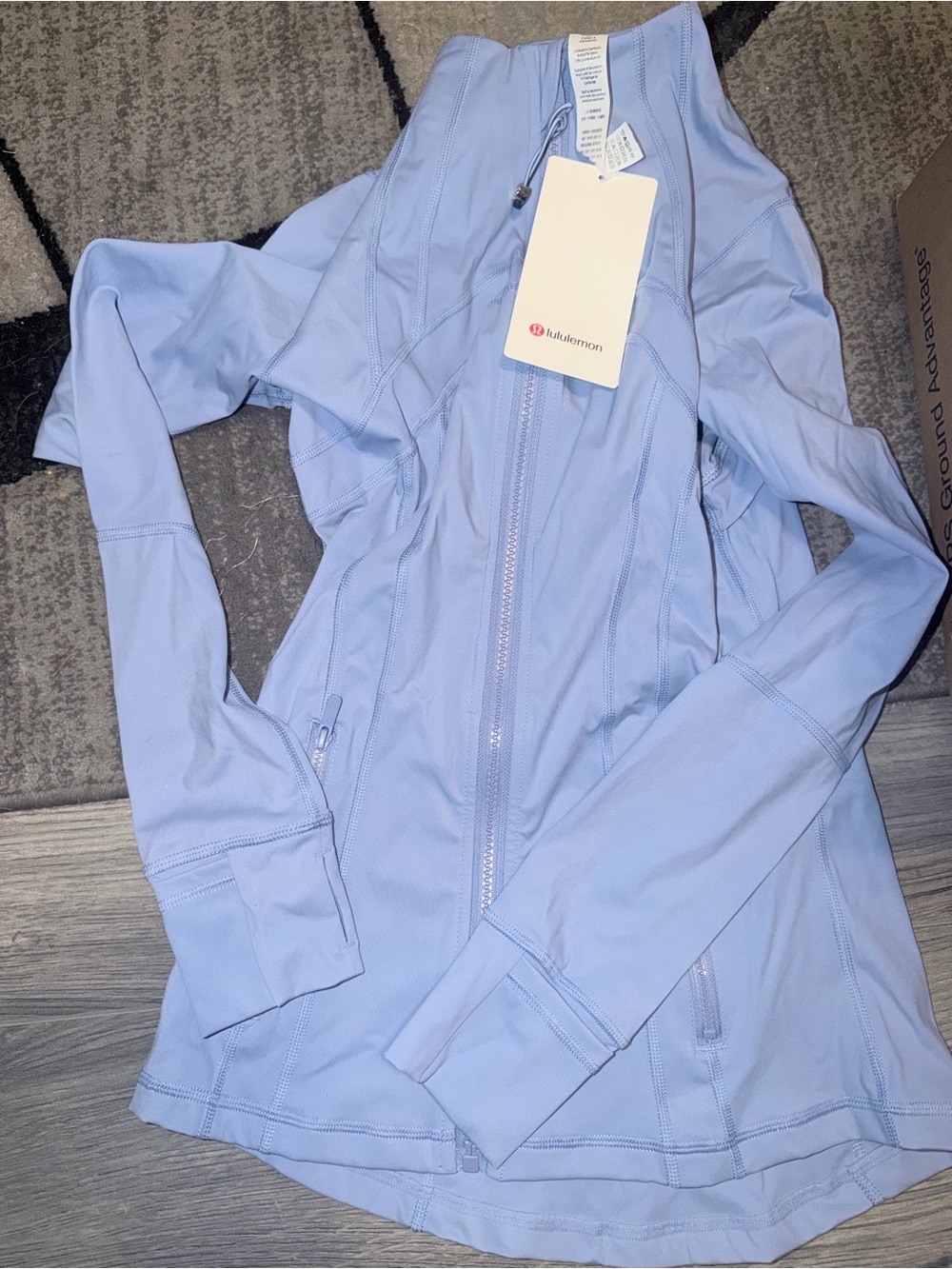 lululemon athletica Women's Light Blue Define Jacket and matching leggings Set